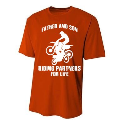 Father And Son Riding Partners For Life Motocross Performance Sprint T-Shirt