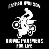 Father And Son Riding Partners For Life Motocross Cooling Performance Crew T-Shirt