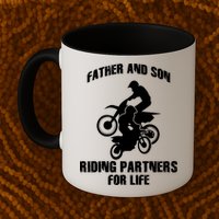 Father And Son Riding Partners For Life Motocross Mug