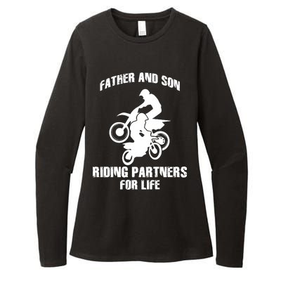 Father And Son Riding Partners For Life Motocross Womens CVC Long Sleeve Shirt