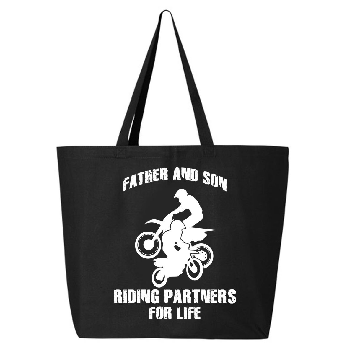 Father And Son Riding Partners For Life Motocross 25L Jumbo Tote