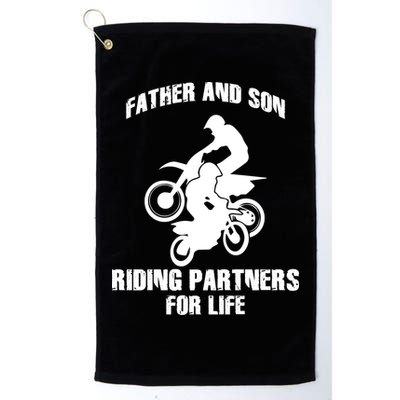 Father And Son Riding Partners For Life Motocross Golf Towel