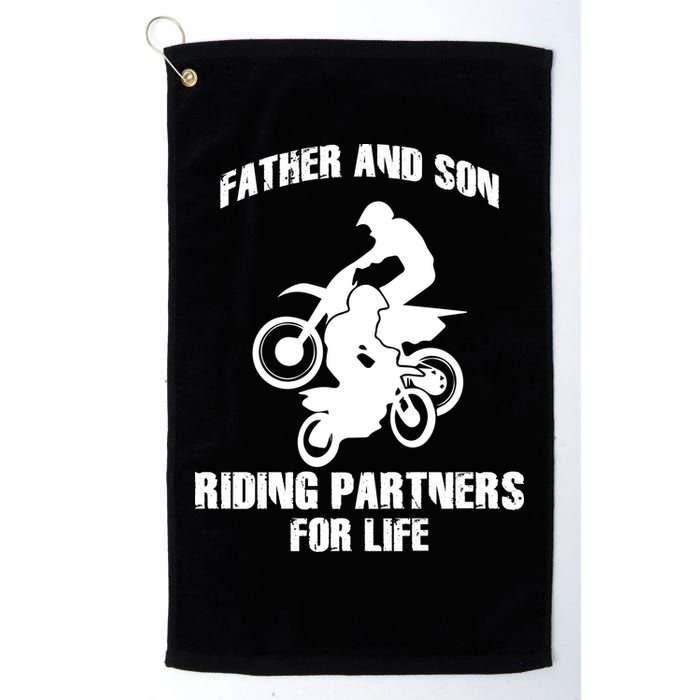 Father And Son Riding Partners For Life Motocross Golf Towel