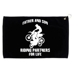 Father And Son Riding Partners For Life Motocross Grommeted Golf Towel