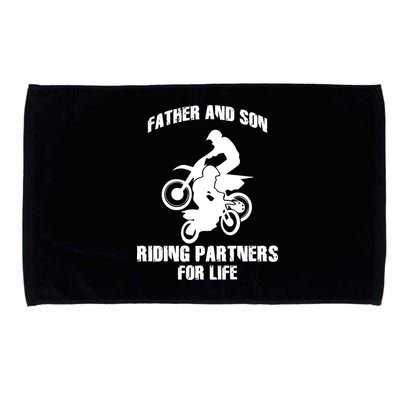 Father And Son Riding Partners For Life Motocross Microfiber Hand Towel