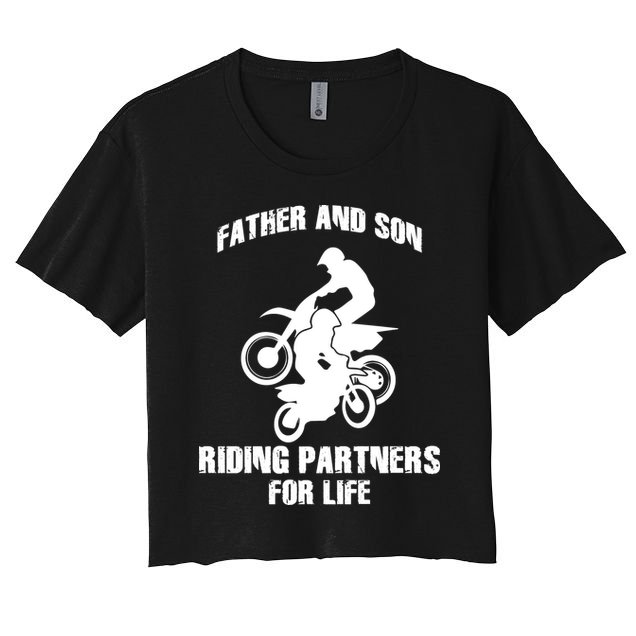 Father And Son Riding Partners For Life Motocross Crop Top