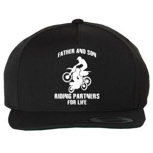 Father And Son Riding Partners For Life Motocross Wool Snapback Cap