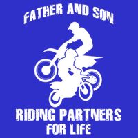 Father And Son Riding Partners For Life Motocross Button