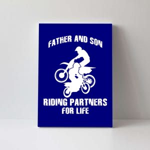 Father And Son Riding Partners For Life Motocross Canvas