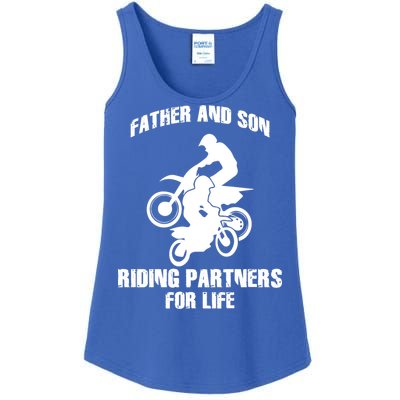 Father And Son Riding Partners For Life Motocross Ladies Essential Tank