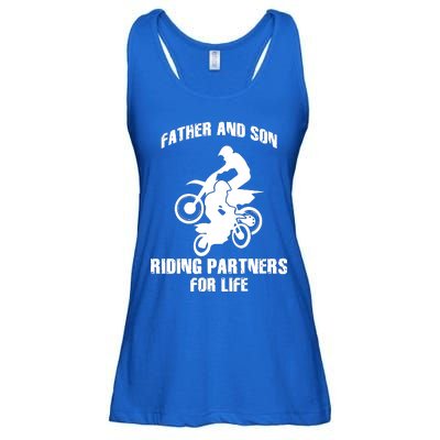 Father And Son Riding Partners For Life Motocross Ladies Essential Flowy Tank