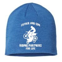 Father And Son Riding Partners For Life Motocross Sustainable Beanie