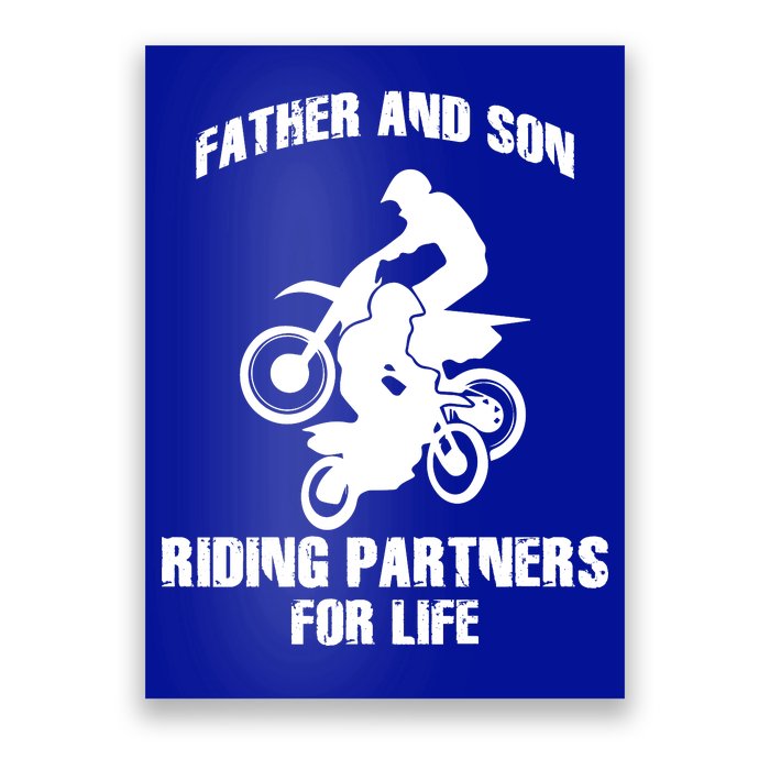 Father And Son Riding Partners For Life Motocross Poster