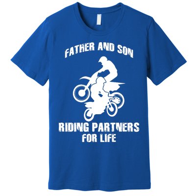 Father And Son Riding Partners For Life Motocross Premium T-Shirt