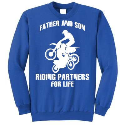 Father And Son Riding Partners For Life Motocross Tall Sweatshirt