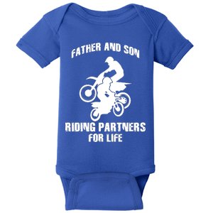 Father And Son Riding Partners For Life Motocross Baby Bodysuit