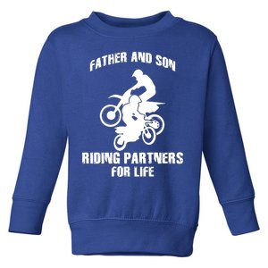 Father And Son Riding Partners For Life Motocross Toddler Sweatshirt