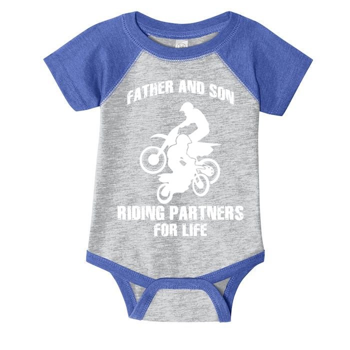 Father And Son Riding Partners For Life Motocross Infant Baby Jersey Bodysuit
