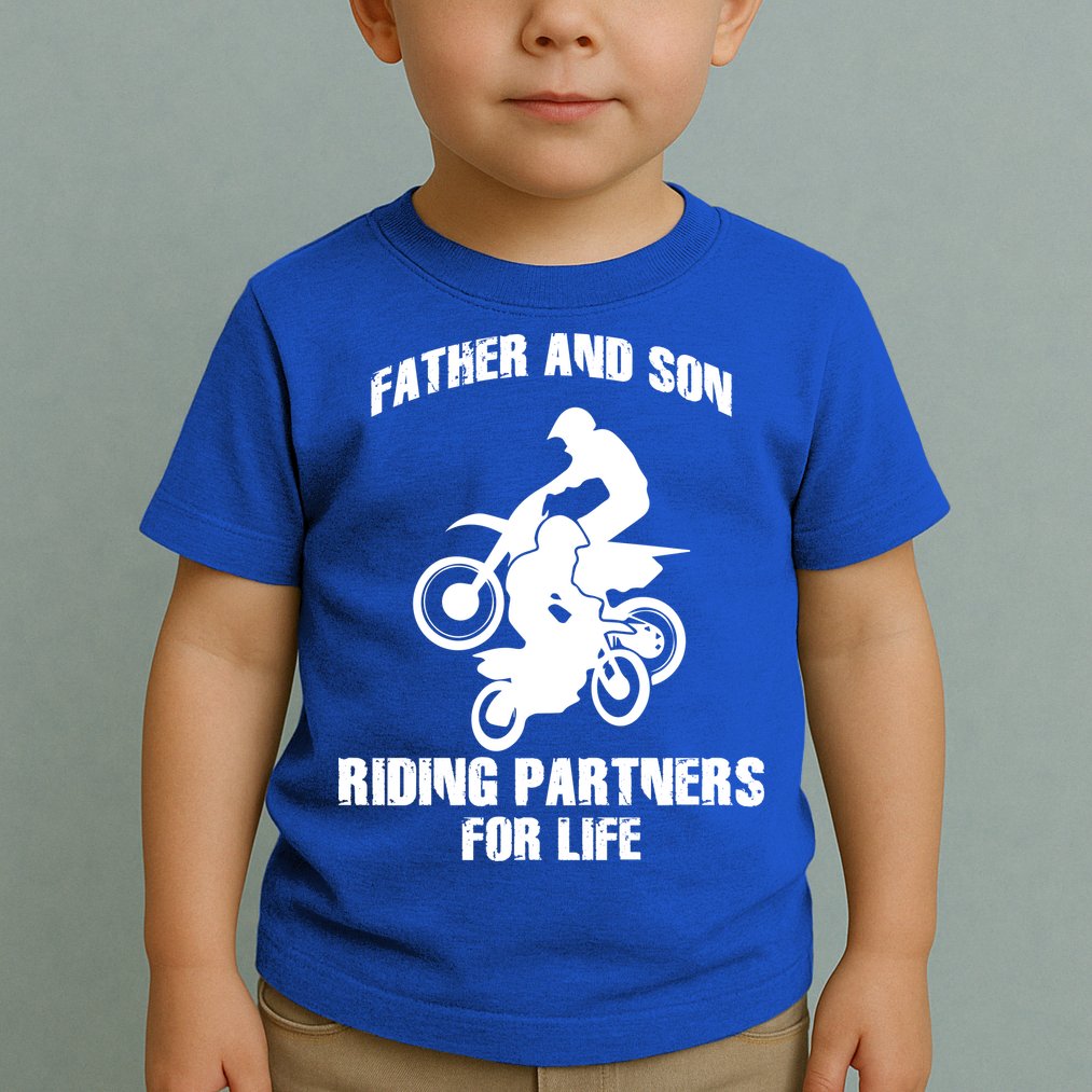 Father And Son Riding Partners For Life Motocross Toddler T-Shirt