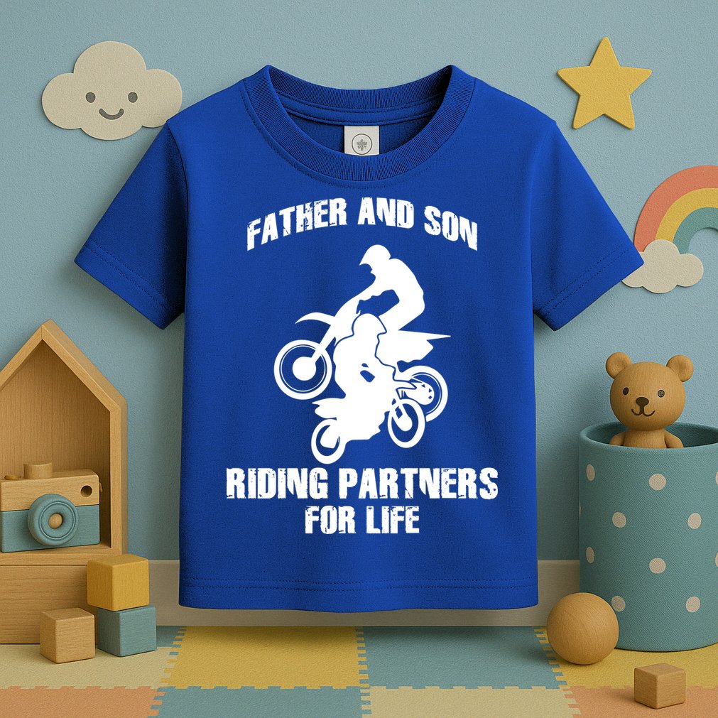 Father And Son Riding Partners For Life Motocross Toddler T-Shirt