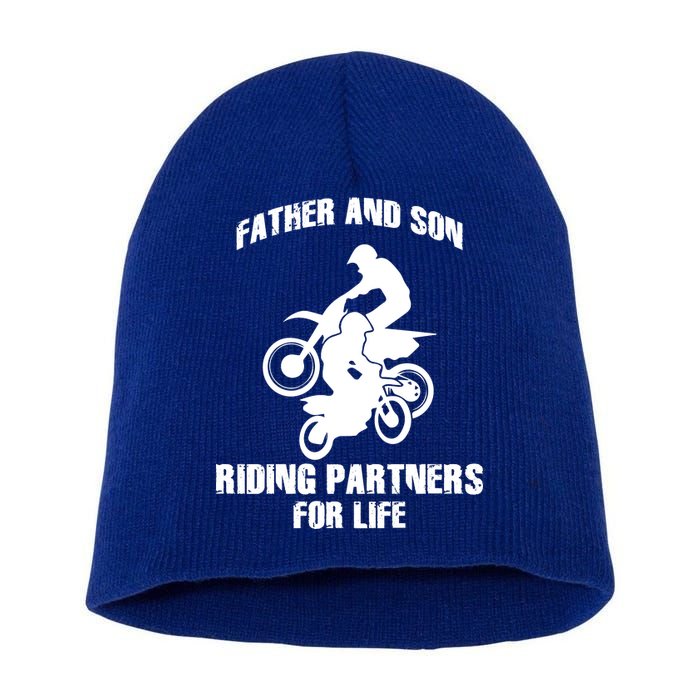 Father And Son Riding Partners For Life Motocross Short Acrylic Beanie