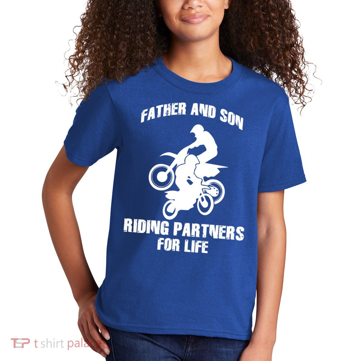 Father And Son Riding Partners For Life Motocross Kids T-Shirt