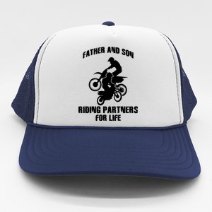 Father And Son Riding Partners For Life Motocross Trucker Hat