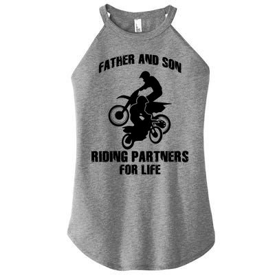 Father And Son Riding Partners For Life Motocross Women’s Perfect Tri Rocker Tank