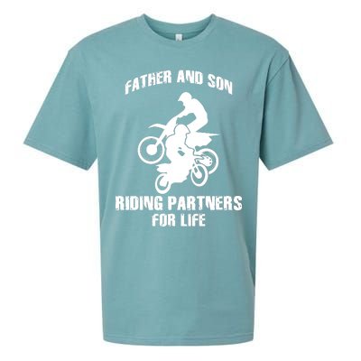 Father And Son Riding Partners For Life Motocross Sueded Cloud Jersey T-Shirt