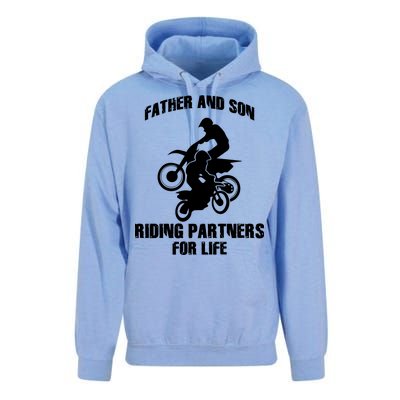 Father And Son Riding Partners For Life Motocross Unisex Surf Hoodie