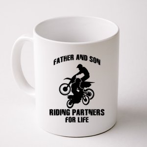 Father And Son Riding Partners For Life Motocross Coffee Mug