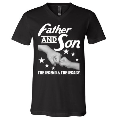 Father And Son The Legend & Legacy V-Neck T-Shirt