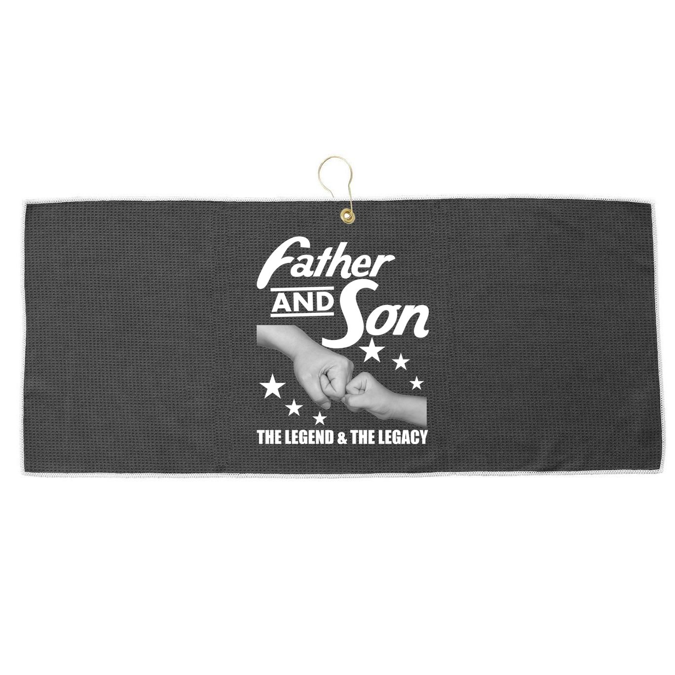 Father And Son The Legend & Legacy Large Microfiber Waffle Golf Towel