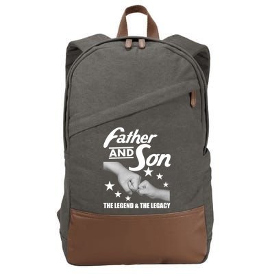 Father And Son The Legend & Legacy Cotton Canvas Backpack