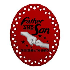 Father And Son The Legend & Legacy Ceramic Oval Ornament