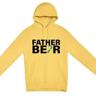 Father Bear Down Syndrome Awareness Premium Pullover Hoodie