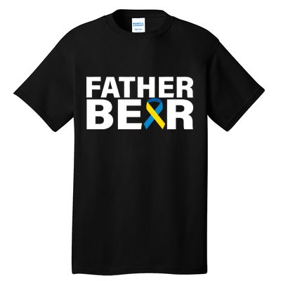 Father Bear Down Syndrome Awareness Tall T-Shirt