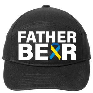 Father Bear Down Syndrome Awareness 7-Panel Snapback Hat