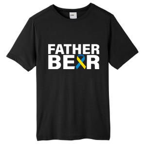 Father Bear Down Syndrome Awareness Tall Fusion ChromaSoft Performance T-Shirt