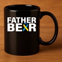 Father Bear Down Syndrome Awareness 11oz C Handle Ceramic Mug