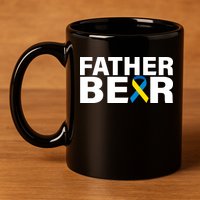 Father Bear Down Syndrome Awareness 11oz C Handle Ceramic Mug