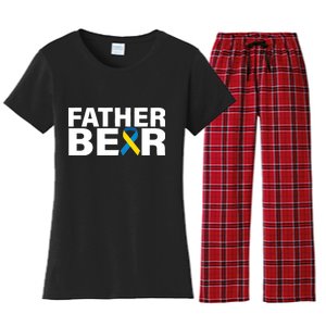 Father Bear Down Syndrome Awareness Women's Flannel Pajama Set