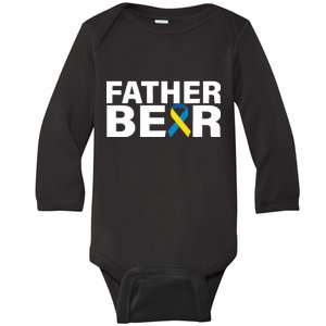 Father Bear Down Syndrome Awareness Baby Long Sleeve Bodysuit