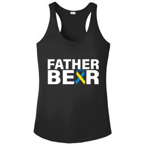 Father Bear Down Syndrome Awareness Ladies PosiCharge Competitor Racerback Tank