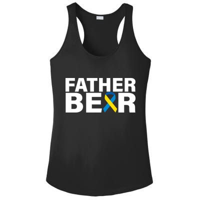 Father Bear Down Syndrome Awareness Ladies PosiCharge Competitor Racerback Tank
