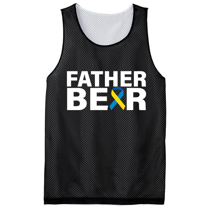 Father Bear Down Syndrome Awareness Mesh Reversible Basketball Jersey Tank