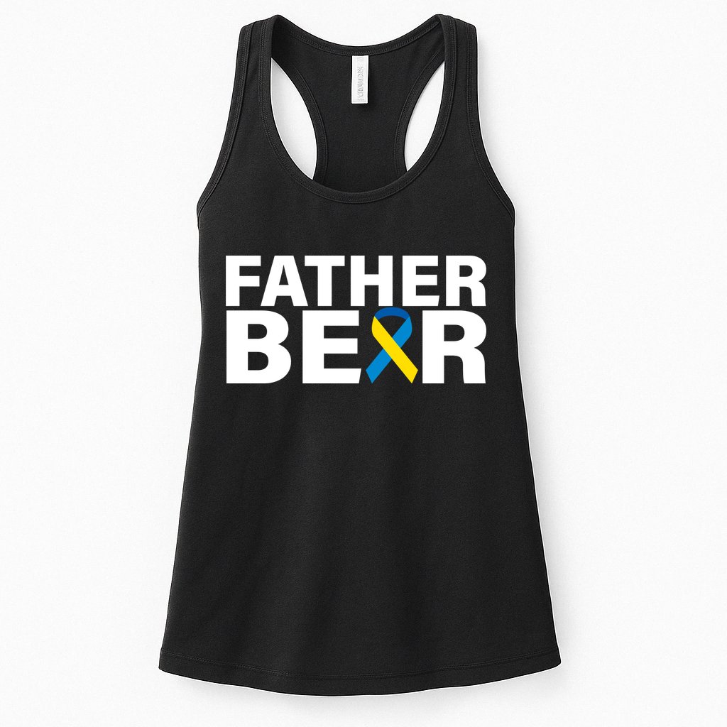 Father Bear Down Syndrome Awareness Womens Tank Top