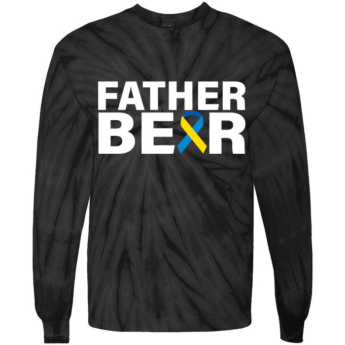 Father Bear Down Syndrome Awareness Tie-Dye Long Sleeve Shirt