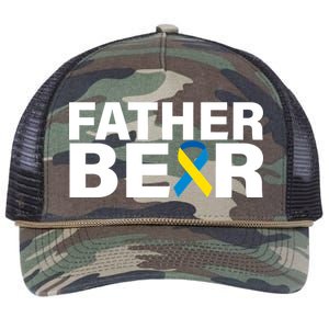 Father Bear Down Syndrome Awareness Retro Rope Trucker Hat Cap