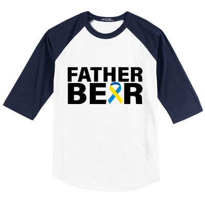 Father Bear Down Syndrome Awareness Baseball Sleeve Shirt